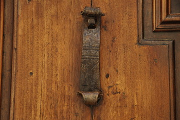 old door knocker in Ripatransone, marche region