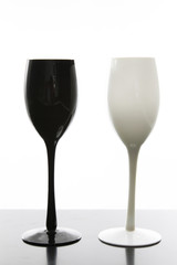 black and white cup over black and white background