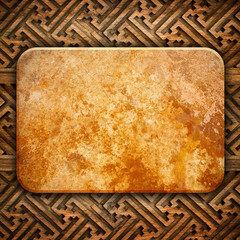 marble tablet on wood background