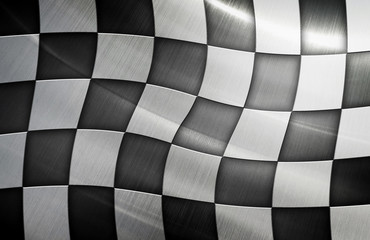 metal checkered flag