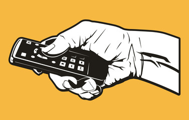 Hand with Remote Control