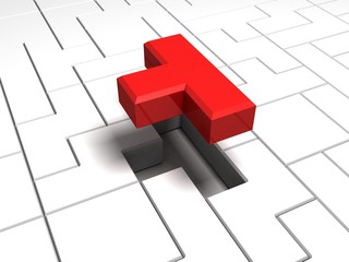 red  part of one interlocking game