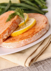 grilled salmon and vegetable