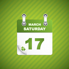 Saint Patrick's day calendar