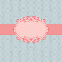 Template frame design for greeting card .