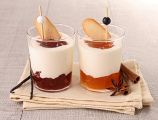 verrine of fresh dessert