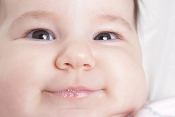 smiling baby portrait