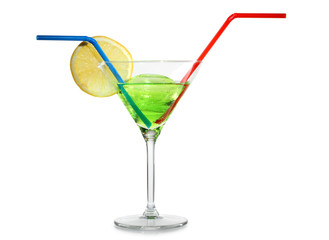 Martini and lemon