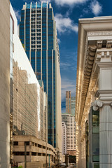 Obraz premium Street metropolis of skyscrapers