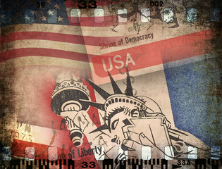 America, grunge background © Avantgarde