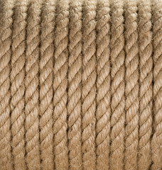 ship ropes sack as background