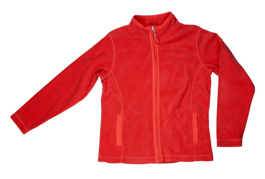 Red fleece jacket