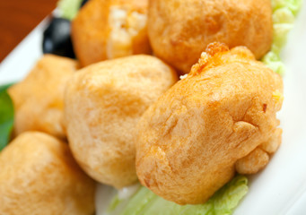 Baked potatoes wedges.Italian cuisine