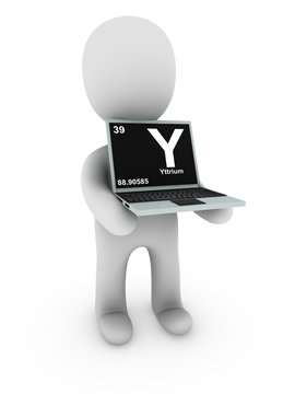 ytrium on screen laptop