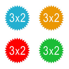 Etiquetas para descuentos 3x2