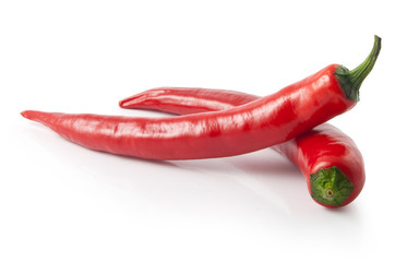 two red hot chili peppers