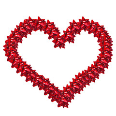 gift bows in heart shape border