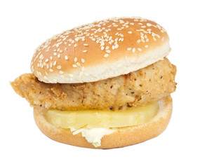 hamburger isolated on white