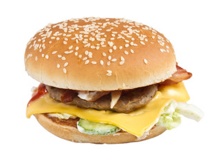 hamburger isolated on white
