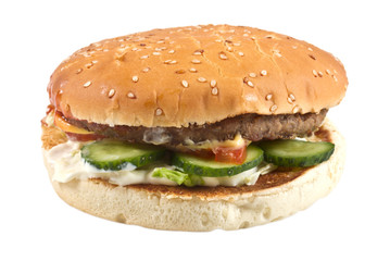 hamburger isolated on white