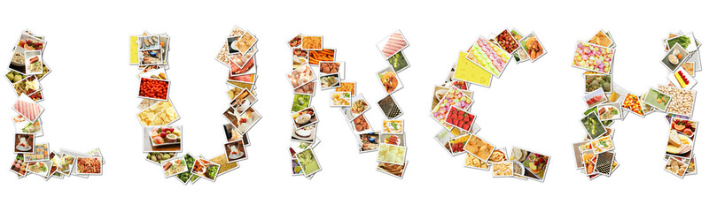 Fototapeta na wymiar Lunch Food Collage