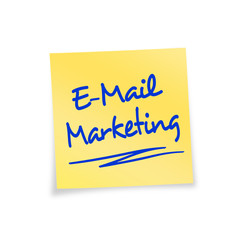 Notizzettel gelb E-Mail Marketing