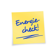Notizzettel gelb Energiecheck