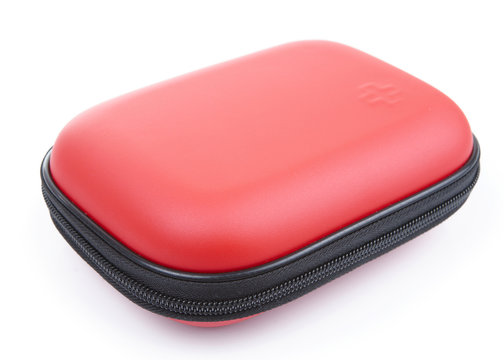 First aid kit isolated on white