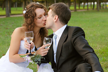 young bride with bridegroom