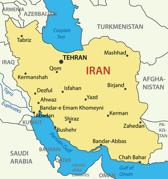Islamic Republic of Iran - vector map