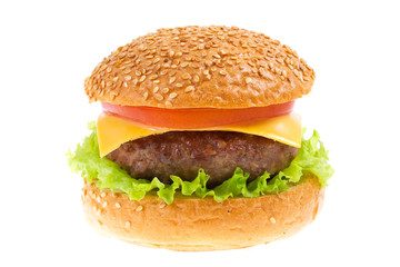 cheeseburger isolated