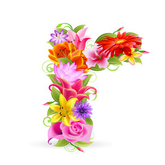 Buchstabe Blume klein - r