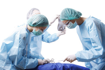 Group of surgeons
