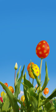 Frohe Ostern, Ostermotiv, Osterplakat, Banner, Osteraktion