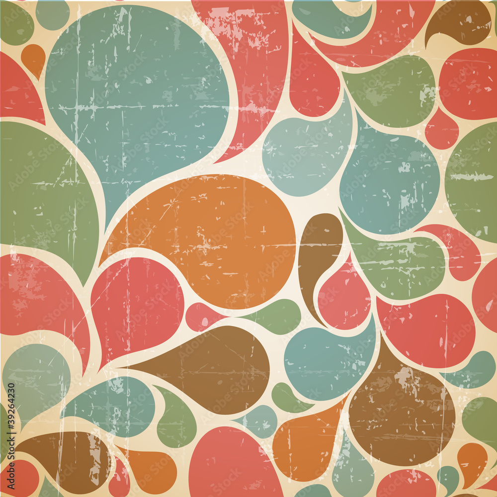 Poster vector colorful abstract retro pattern