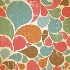 Foto op Plexiglas Vintage stijl Vector Kleurrijk abstract retro patroon