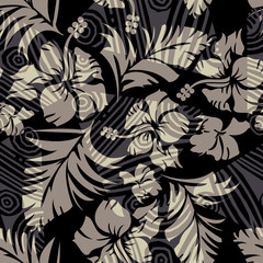 Vector Hibiscus pattern
