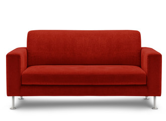 sofa furniture isolated on white background - obrazy, fototapety, plakaty