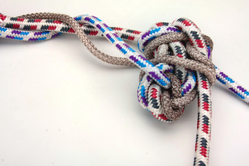 a rope with a knot on white background
