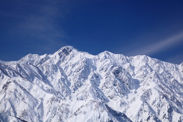 Mt. Goryudake, snow covered mountain in nagano japan