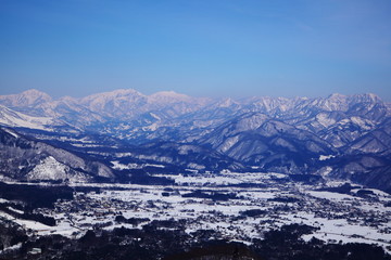 Hakuba village in winter, nagano japan