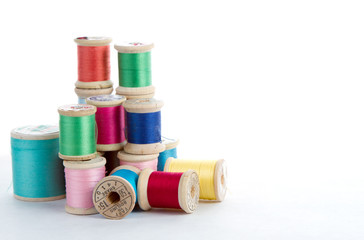 Antique spools of thread