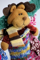 Adventskalender aus Socken Elch steckt in einer