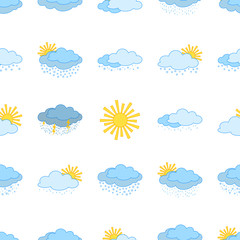 Meteorological symbols, seamless