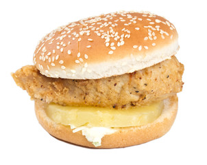 hamburger isolated on white