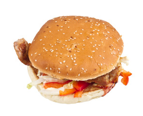 hamburger isolated on white