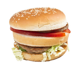 hamburger isolated on white