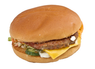 hamburger isolated on white