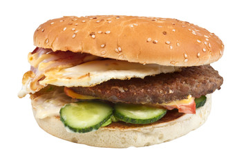 hamburger isolated on white