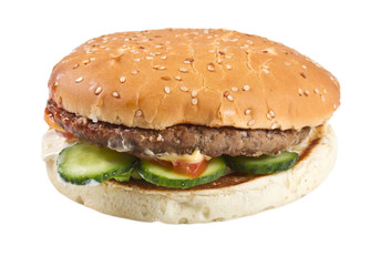 hamburger isolated on white